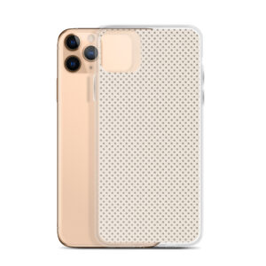 Clear Case for iPhone®Minimal Beige Polka Dot Phone Case – Neutral Micro Dot Aesthetic Cover for iPhone, Samsung & Google Pixel