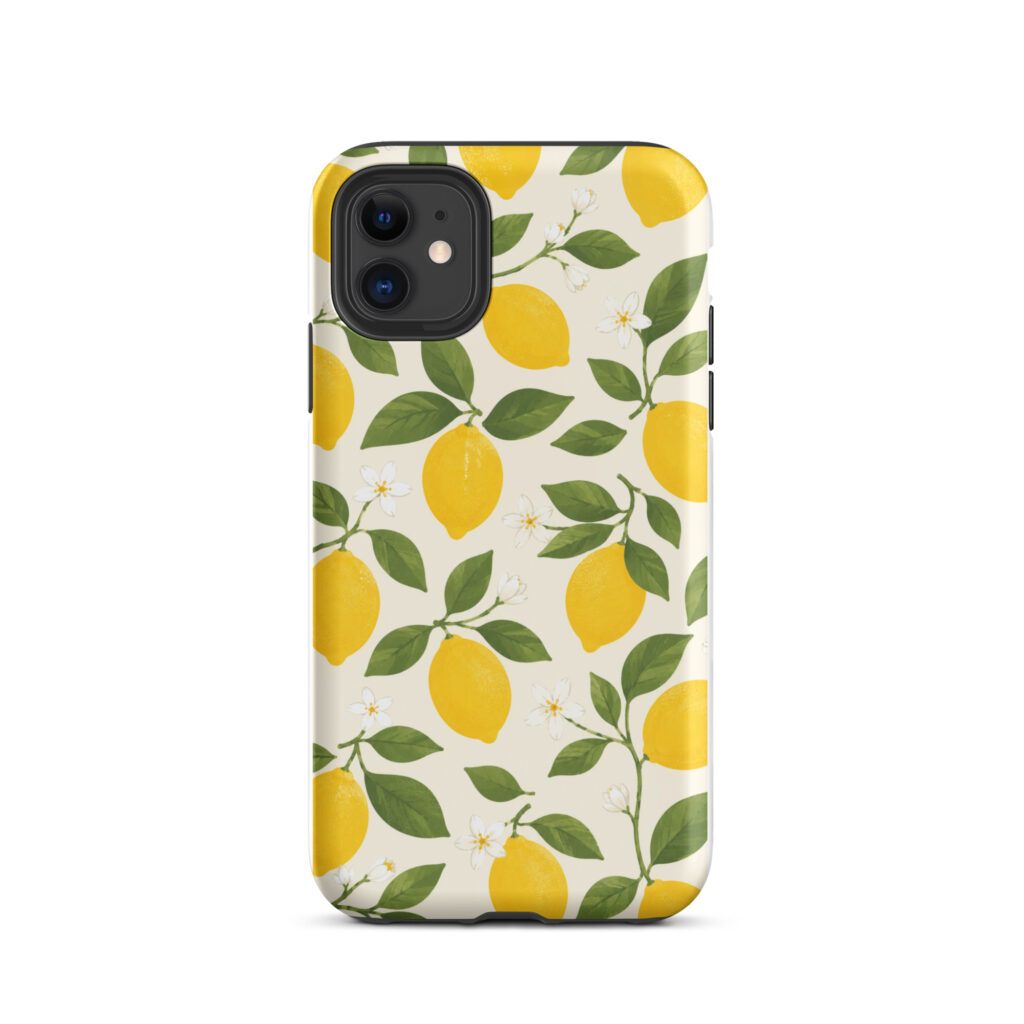 Fresh Lemon Blossom botanical iPhone case